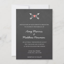 Corazón de cartón + Flechas | Invitaciones de boda