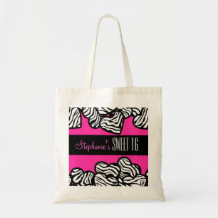 Corazón de cebra rosa dulce 16 bolsa de té de cump