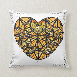 Corazón de Cojín decorativo de los monarcas