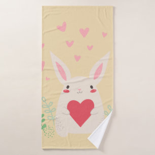 Corazón de conejo lindo San Valentín