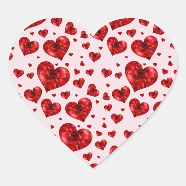 corazón de corazones pegatinas (Anverso)