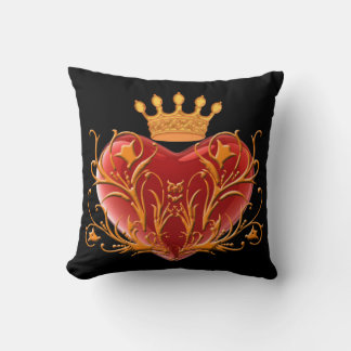 Corazón de Corona Filigree Almohada reversible