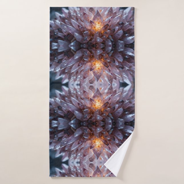 Corazón de cristal radiante (Toalla de baño)
