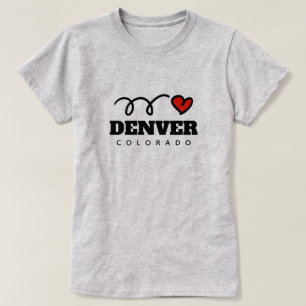 Corazón de Denver Colorado camiseta para mujeres