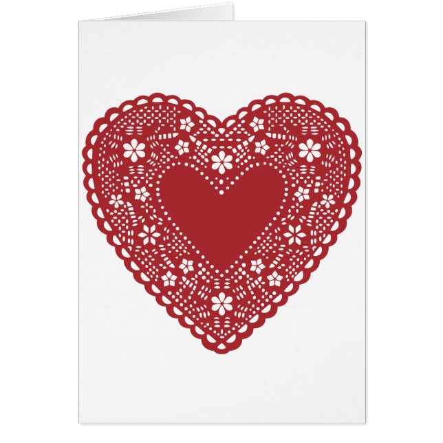 Corazón de encaje rojo (Frente)