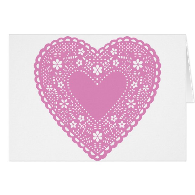 Corazón de encaje rosado (Anverso (Horizontal))