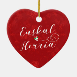 Corazón de Euskal Herria, adorno de árbol de Navid