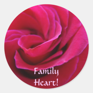 ¡Corazón de familia! pegatinas Espiral de flor ros