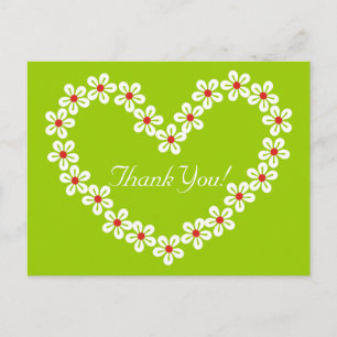 Corazón de Flores Gracias Postales