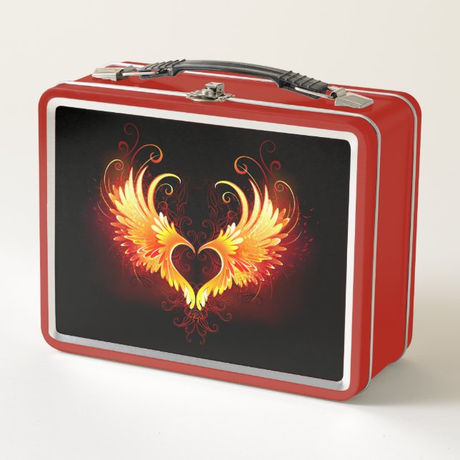 Corazón de Fuego Ángel con Alas (Anverso)