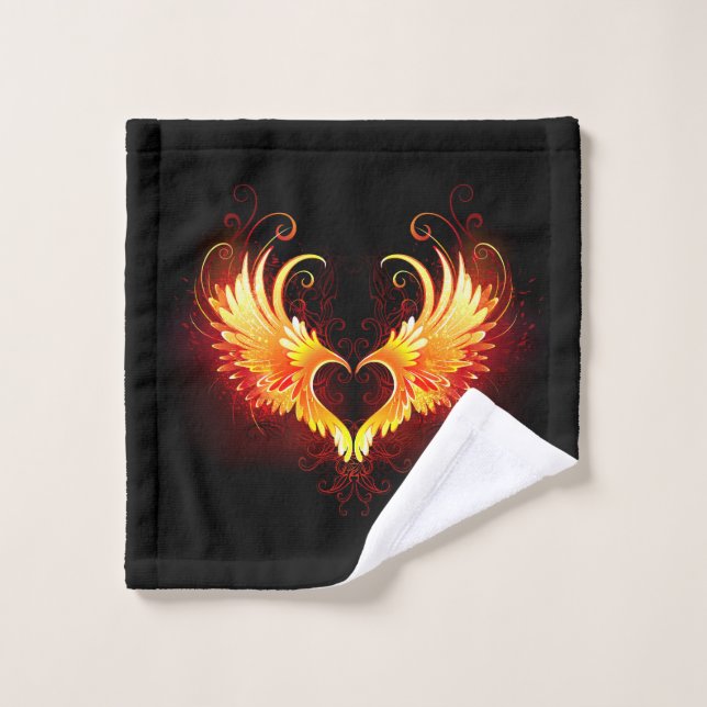 Corazón de Fuego Ángel con Alas (Toallita)