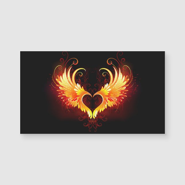 Corazón de Fuego Ángel con Alas (Anverso)
