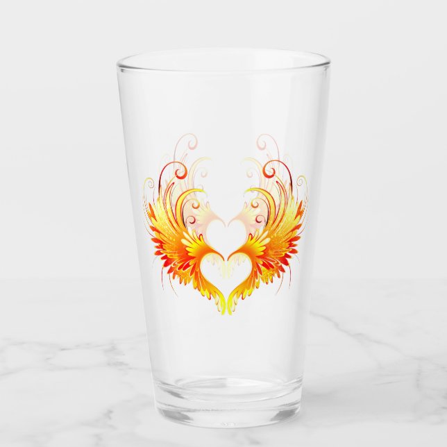 Corazón de fuego angélico con alas (Anverso)