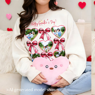 Corazón de Galentine Foto Lazo Collage Suéter Amig