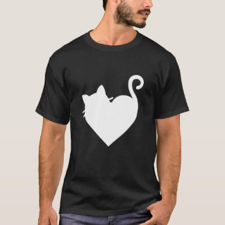 Corazón De Gato Corazón De Camiseta Hombres Mujere