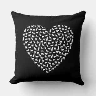 corazón de gatos almohada