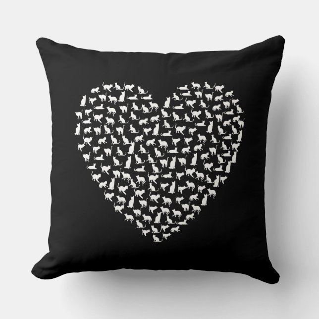 corazón de gatos almohada (Anverso)