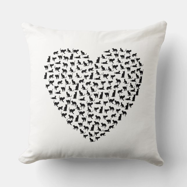 corazón de gatos almohada (Anverso)