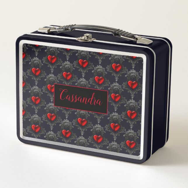 Corazón de Gótico rojo personalizado (Anverso)