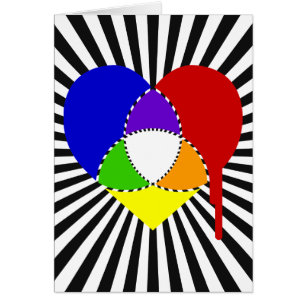 corazón de gráfico de colores explosivo