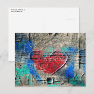Corazón de grafiti, tarjeta postal de Napa CA
