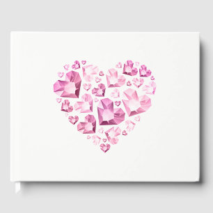 Corazón de guiños rojos y libros invitados