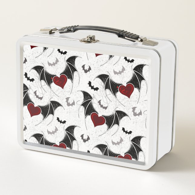 Corazón de Halloween con alas de murciélago negro (Anverso)