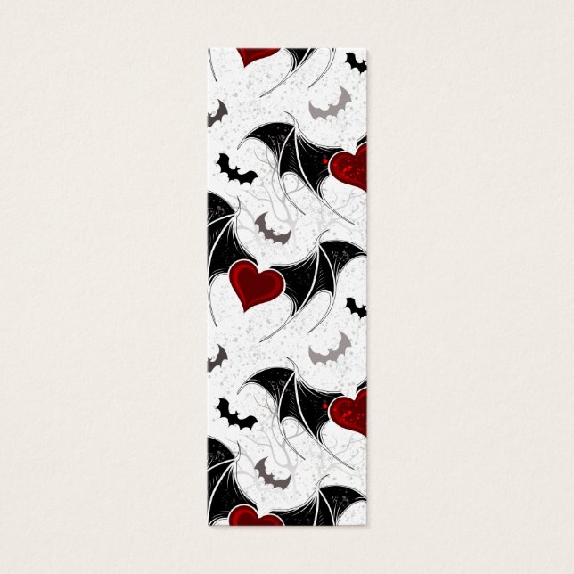 Corazón de Halloween con alas de murciélago negro (Frente)