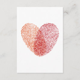 Corazón de huellas digitales, invitación a la boda