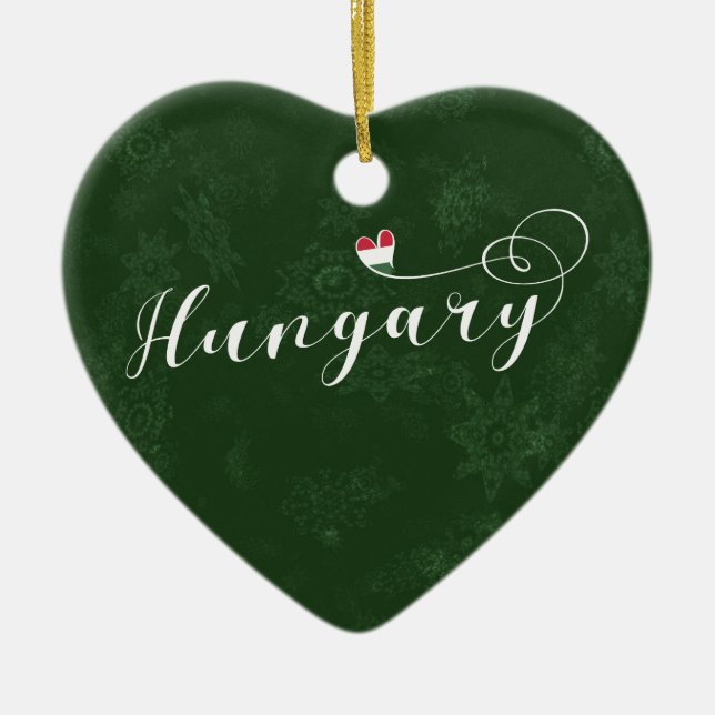 Corazón de Hungría, adorno de árbol de Navidad (Frente)