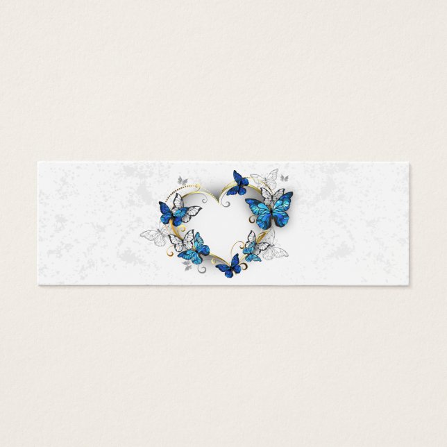 Corazón de joyas con mariposas Morfo (Frente)