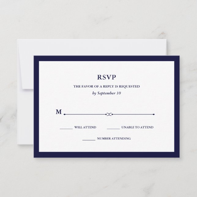 Corazón de la Armada | Elegante RSVP (Anverso)