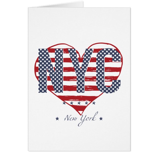 Corazón de la bandera americana de NYC (Frente)