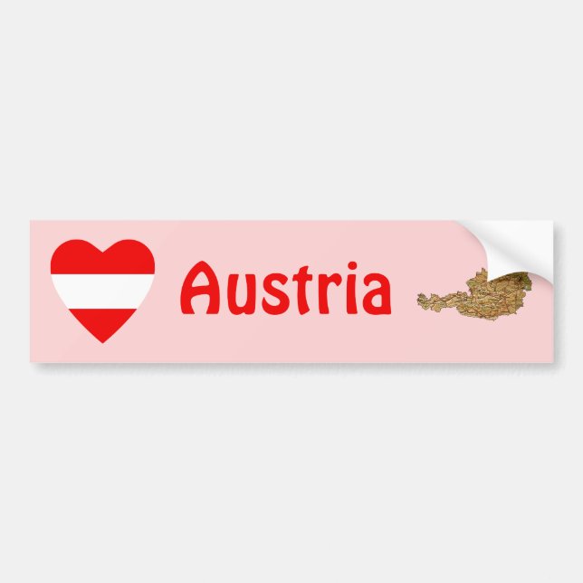 Corazón de la bandera de Austria + Pegatina para (Frente)