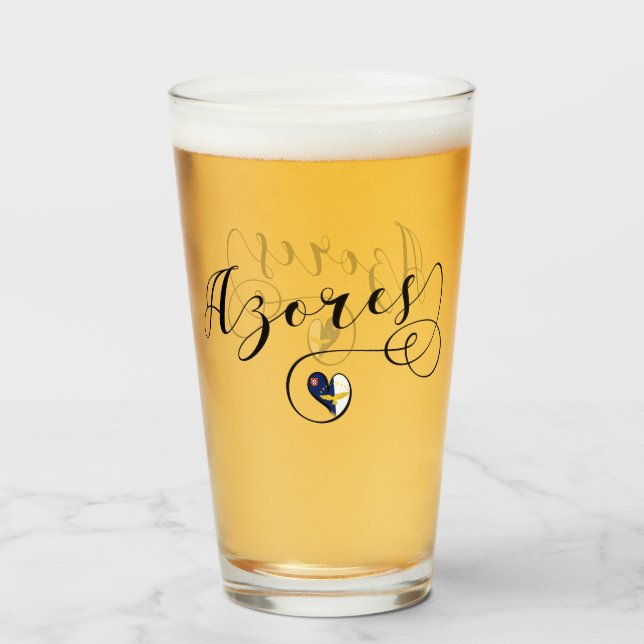 Corazón de la bandera de Azores, Portugal, azoreno (Anverso (lleno))