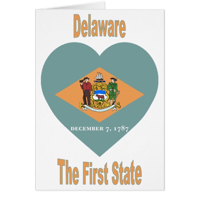 Corazón de la bandera de Delaware (Frente)