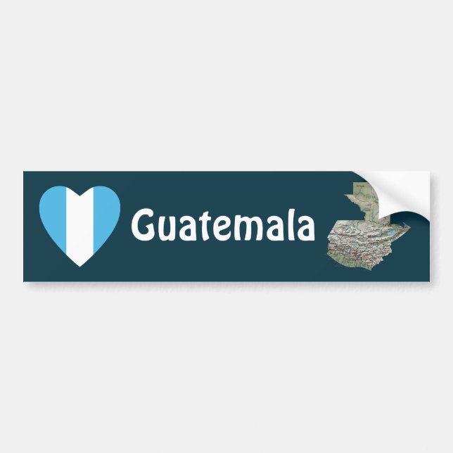 Corazón de la bandera de Guatemala + Pegatina para (Frente)