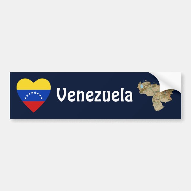 Corazón de la bandera de Venezuela + Pegatina para (Frente)