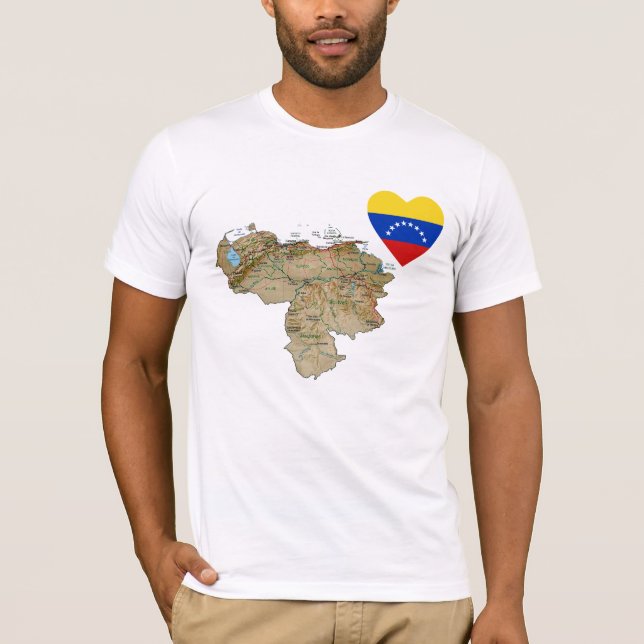 Corazón de la bandera de Venezuela y camiseta del (Anverso)