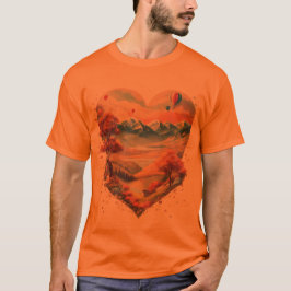 Corazón de la camiseta de la montaña - El amor se 