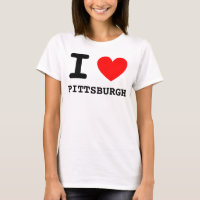 Corazón de la camiseta de Pittsburgh