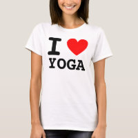 Corazón de la camiseta de YOGA