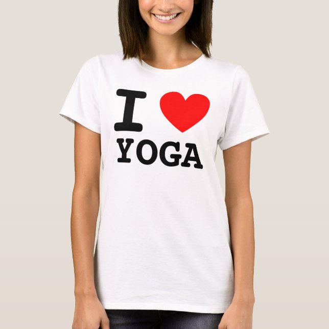 Corazón de la camiseta de YOGA (Anverso)