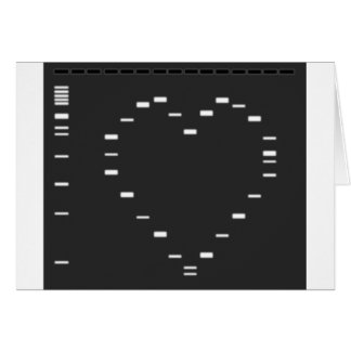 Corazón de la DNA en el gel de la agarosa