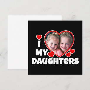 Corazón de la foto personalizada de mis hijas