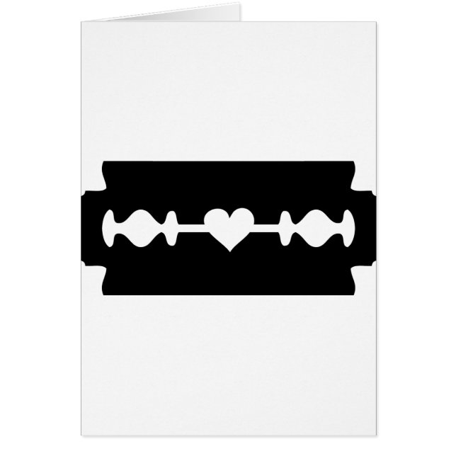 corazón de la hoja de afeitar del amor (Frente)