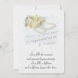 Corazón de la Perla boda en invitación formal