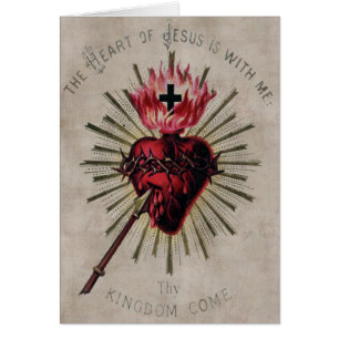 Corazón de la tarjeta de Jesús