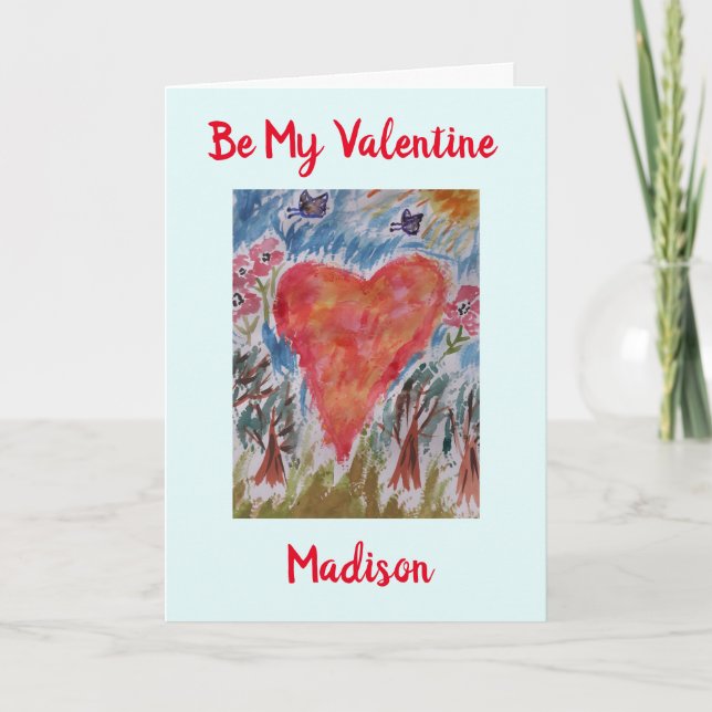 Corazón de la tarjeta de San Valentín del planeta (Anverso)