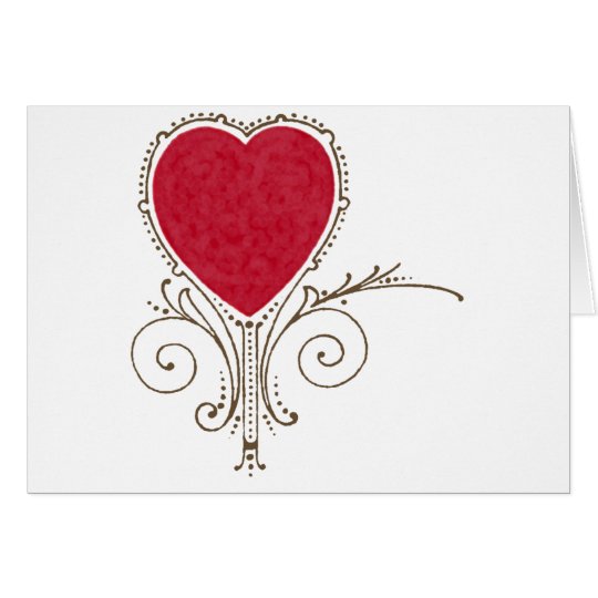 Corazón de la tarjeta del día de San Valentín de